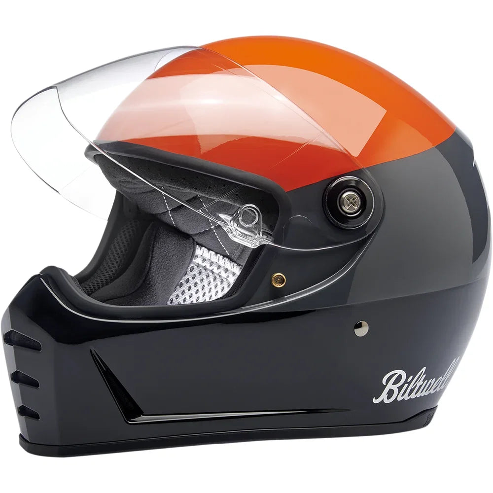 Casco lane splitter podium naranja brillo/gris/negro