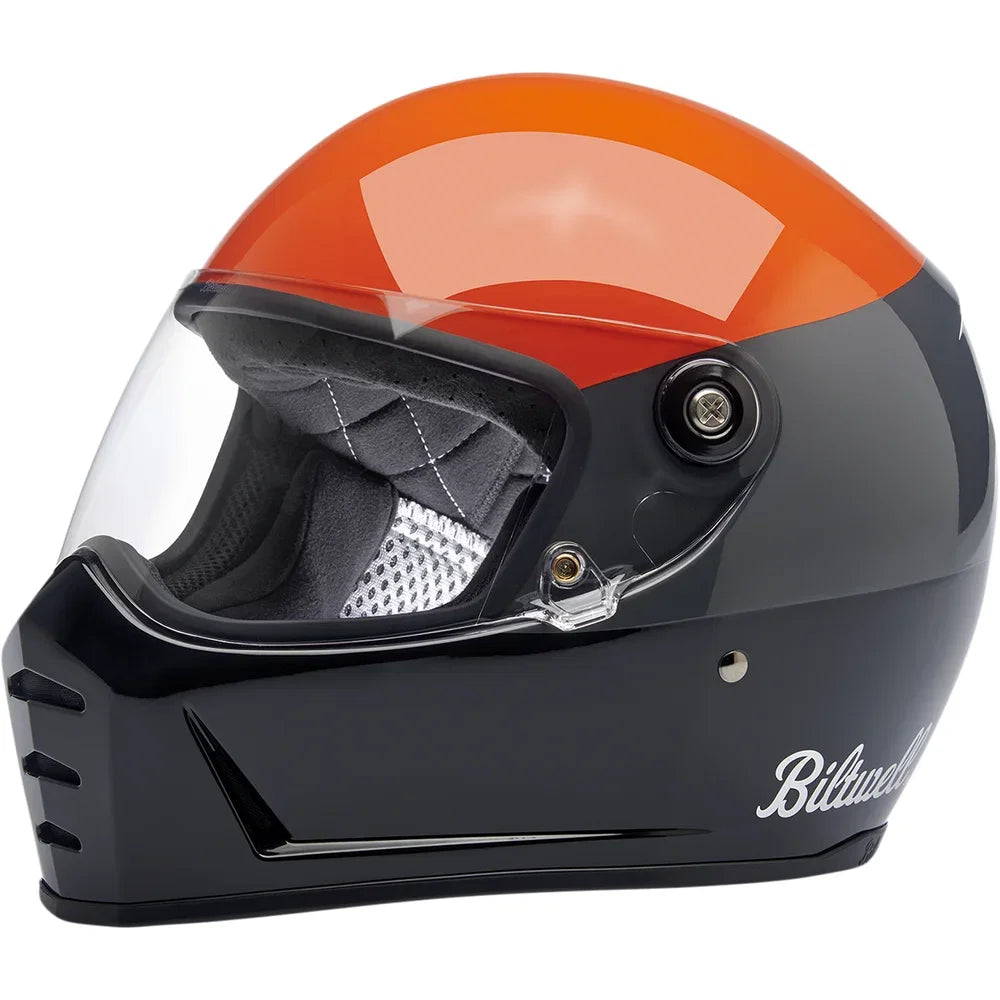 Casco lane splitter podium naranja brillo/gris/negro