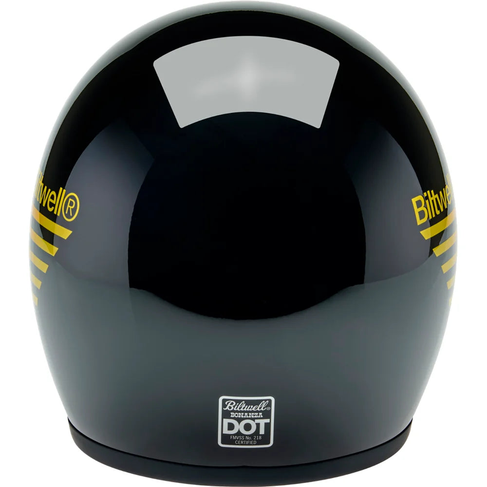 Casco bonanza lightspeed negro brillante/naranja/amarillo