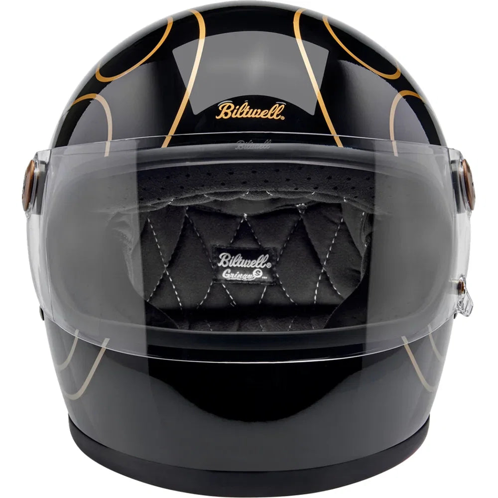 Casco gringo s llamas negro brillo