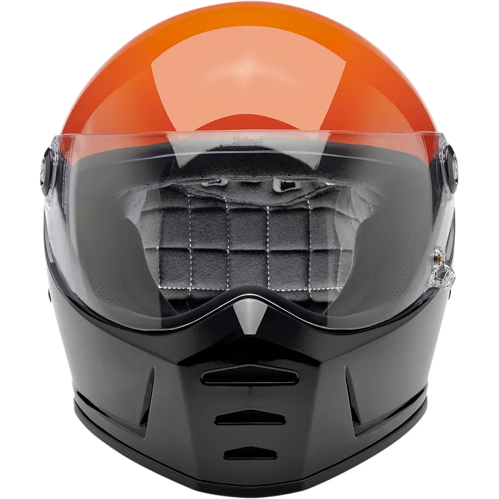 Casco lane splitter podium naranja brillo/gris/negro