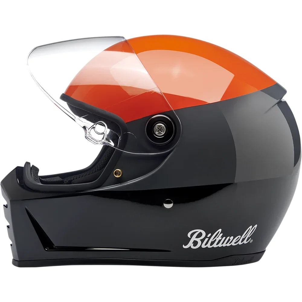 Casco lane splitter podium naranja brillo/gris/negro